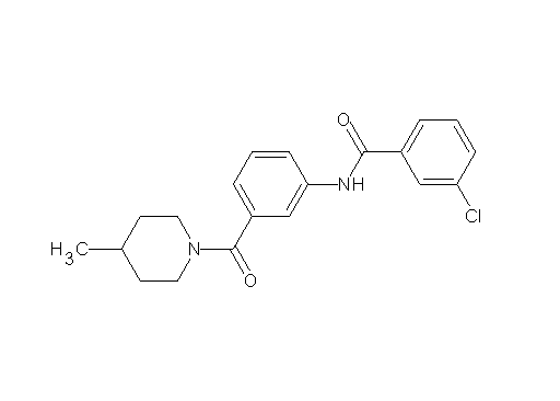 3-chloro-N-{3-[(4-methyl-1-piperidinyl)carbonyl]phenyl}benzamide