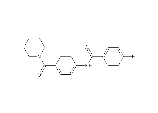 4-fluoro-N-[4-(1-piperidinylcarbonyl)phenyl]benzamide