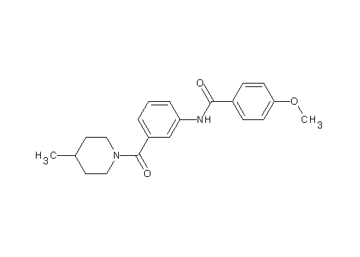 4-methoxy-N-{3-[(4-methyl-1-piperidinyl)carbonyl]phenyl}benzamide