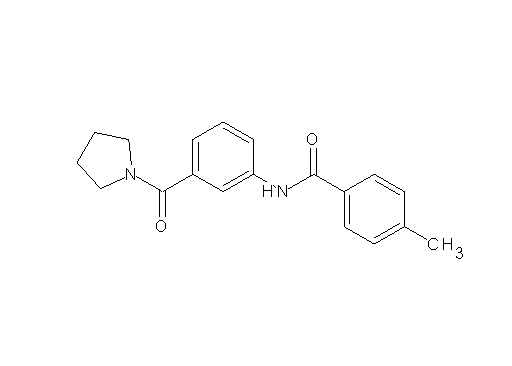 4-methyl-N-[3-(1-pyrrolidinylcarbonyl)phenyl]benzamide