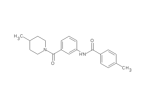 4-methyl-N-{3-[(4-methyl-1-piperidinyl)carbonyl]phenyl}benzamide
