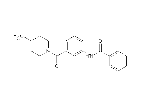 N-{3-[(4-methyl-1-piperidinyl)carbonyl]phenyl}benzamide