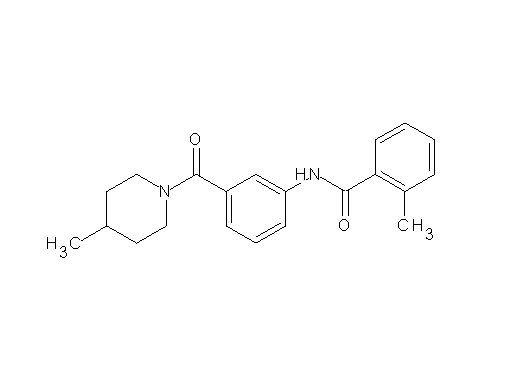 2-methyl-N-{3-[(4-methyl-1-piperidinyl)carbonyl]phenyl}benzamide