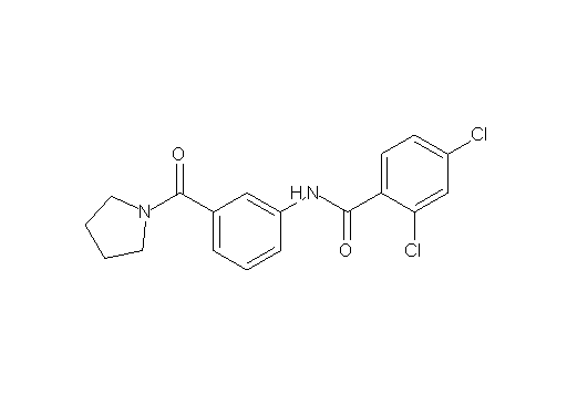 2,4-dichloro-N-[3-(1-pyrrolidinylcarbonyl)phenyl]benzamide