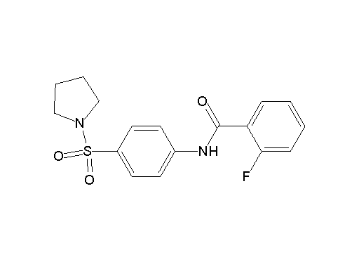 2-fluoro-N-[4-(1-pyrrolidinylsulfonyl)phenyl]benzamide