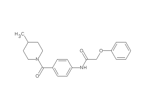 N-{4-[(4-methyl-1-piperidinyl)carbonyl]phenyl}-2-phenoxyacetamide
