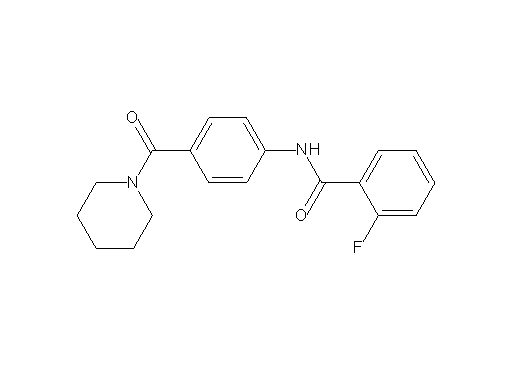 2-fluoro-N-[4-(1-piperidinylcarbonyl)phenyl]benzamide