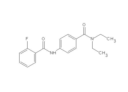 N-{4-[(diethylamino)carbonyl]phenyl}-2-fluorobenzamide
