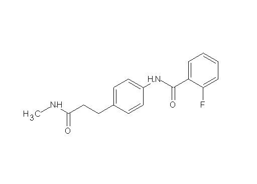 2-fluoro-N-{4-[3-(methylamino)-3-oxopropyl]phenyl}benzamide