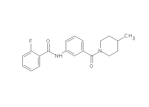 2-fluoro-N-{3-[(4-methyl-1-piperidinyl)carbonyl]phenyl}benzamide