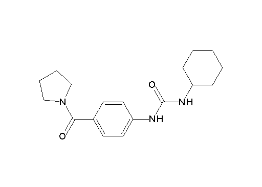 N-cyclohexyl-N'-[4-(1-pyrrolidinylcarbonyl)phenyl]urea