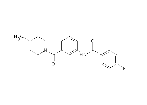4-fluoro-N-{3-[(4-methyl-1-piperidinyl)carbonyl]phenyl}benzamide