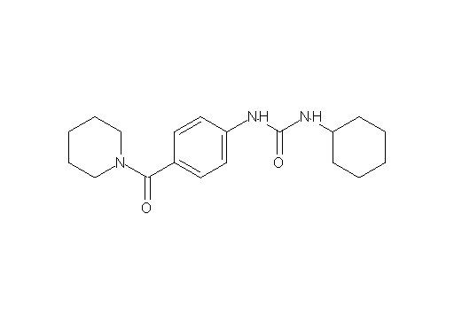 N-cyclohexyl-N'-[4-(1-piperidinylcarbonyl)phenyl]urea