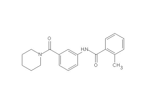 2-methyl-N-[3-(1-piperidinylcarbonyl)phenyl]benzamide
