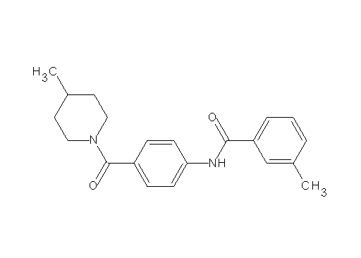 3-methyl-N-{4-[(4-methyl-1-piperidinyl)carbonyl]phenyl}benzamide