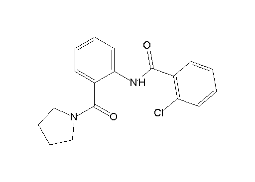 2-chloro-N-[2-(1-pyrrolidinylcarbonyl)phenyl]benzamide
