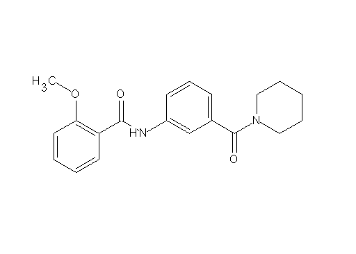 2-methoxy-N-[3-(1-piperidinylcarbonyl)phenyl]benzamide