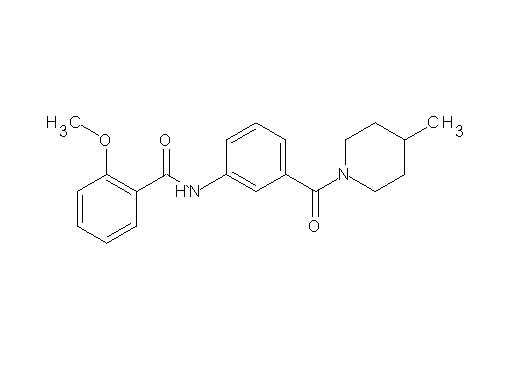 2-methoxy-N-{3-[(4-methyl-1-piperidinyl)carbonyl]phenyl}benzamide