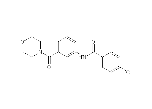 4-chloro-N-[3-(4-morpholinylcarbonyl)phenyl]benzamide