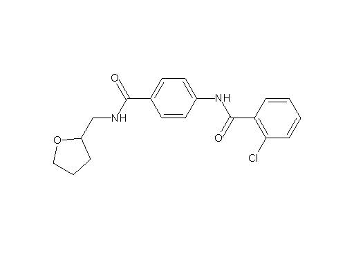 2-chloro-N-(4-{[(tetrahydro-2-furanylmethyl)amino]carbonyl}phenyl)benzamide