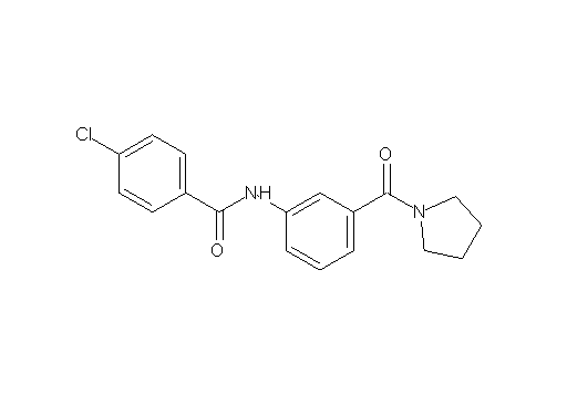 4-chloro-N-[3-(1-pyrrolidinylcarbonyl)phenyl]benzamide