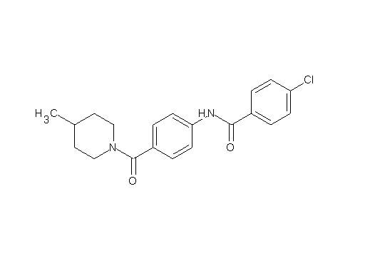 4-chloro-N-{4-[(4-methyl-1-piperidinyl)carbonyl]phenyl}benzamide