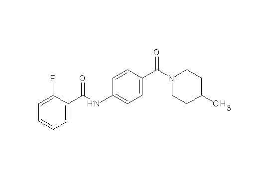 2-fluoro-N-{4-[(4-methyl-1-piperidinyl)carbonyl]phenyl}benzamide