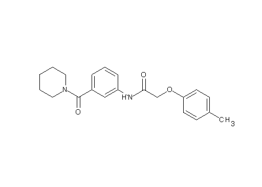 2-(4-methylphenoxy)-N-[3-(1-piperidinylcarbonyl)phenyl]acetamide