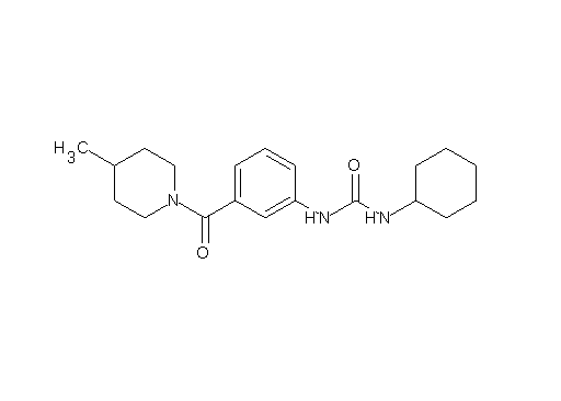 N-cyclohexyl-N'-{3-[(4-methyl-1-piperidinyl)carbonyl]phenyl}urea