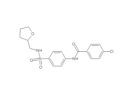 4-chloro-N-(4-{[(tetrahydro-2-furanylmethyl)amino]sulfonyl}phenyl)benzamide