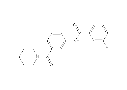 3-chloro-N-[3-(1-piperidinylcarbonyl)phenyl]benzamide