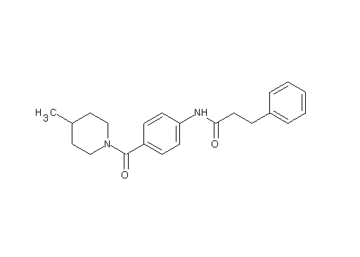 N-{4-[(4-methyl-1-piperidinyl)carbonyl]phenyl}-3-phenylpropanamide