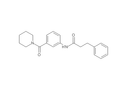 3-phenyl-N-[3-(1-piperidinylcarbonyl)phenyl]propanamide