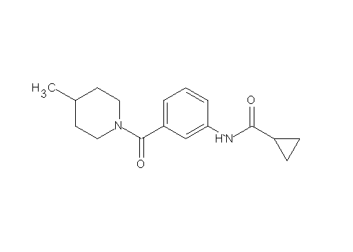 N-{3-[(4-methyl-1-piperidinyl)carbonyl]phenyl}cyclopropanecarboxamide