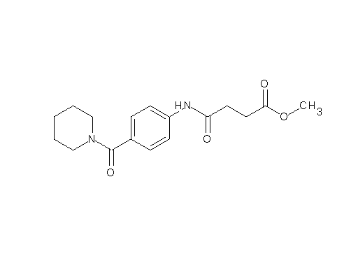 methyl 4-oxo-4-{[4-(1-piperidinylcarbonyl)phenyl]amino}butanoate