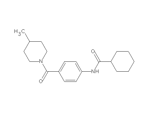 N-{4-[(4-methyl-1-piperidinyl)carbonyl]phenyl}cyclohexanecarboxamide - Click Image to Close