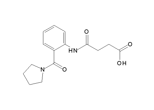 4-oxo-4-{[2-(1-pyrrolidinylcarbonyl)phenyl]amino}butanoic acid