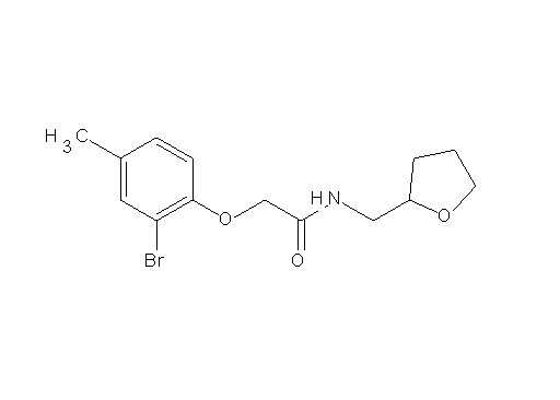 2-(2-bromo-4-methylphenoxy)-N-(tetrahydro-2-furanylmethyl)acetamide - Click Image to Close