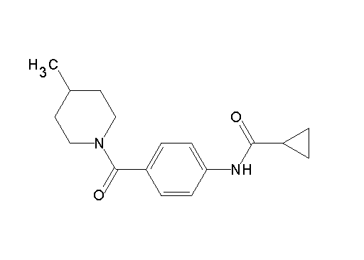 N-{4-[(4-methyl-1-piperidinyl)carbonyl]phenyl}cyclopropanecarboxamide - Click Image to Close