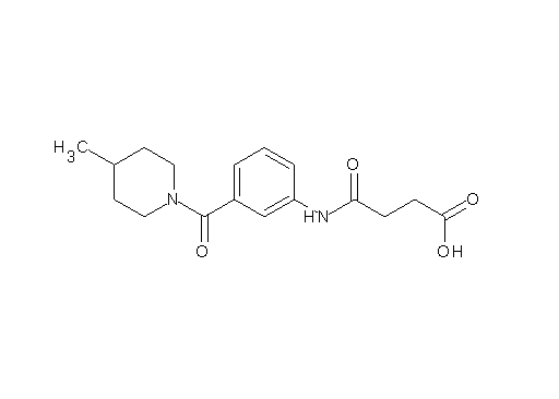 4-({3-[(4-methyl-1-piperidinyl)carbonyl]phenyl}amino)-4-oxobutanoic acid
