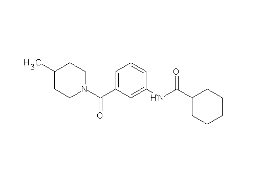 N-{3-[(4-methyl-1-piperidinyl)carbonyl]phenyl}cyclohexanecarboxamide