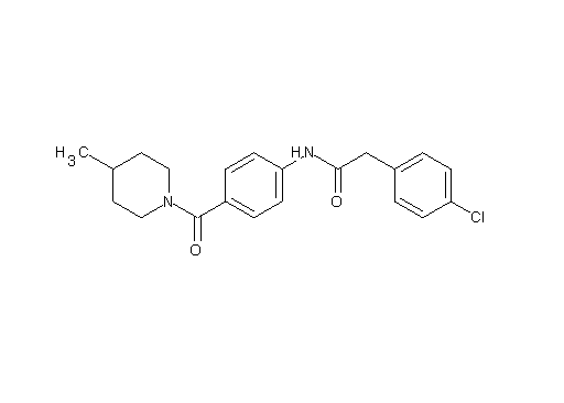 2-(4-chlorophenyl)-N-{4-[(4-methyl-1-piperidinyl)carbonyl]phenyl}acetamide