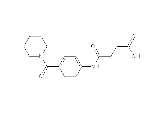 4-oxo-4-{[4-(1-piperidinylcarbonyl)phenyl]amino}butanoic acid