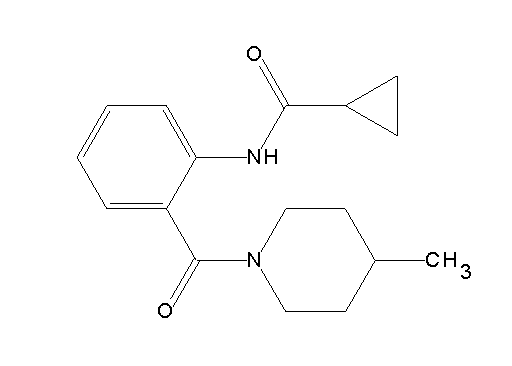 N-{2-[(4-methyl-1-piperidinyl)carbonyl]phenyl}cyclopropanecarboxamide