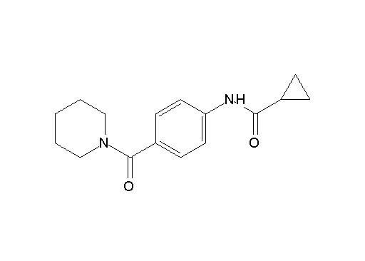 N-[4-(1-piperidinylcarbonyl)phenyl]cyclopropanecarboxamide