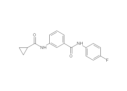 3-[(cyclopropylcarbonyl)amino]-N-(4-fluorophenyl)benzamide