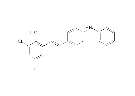 2-{[(4-anilinophenyl)imino]methyl}-4,6-dichlorophenol