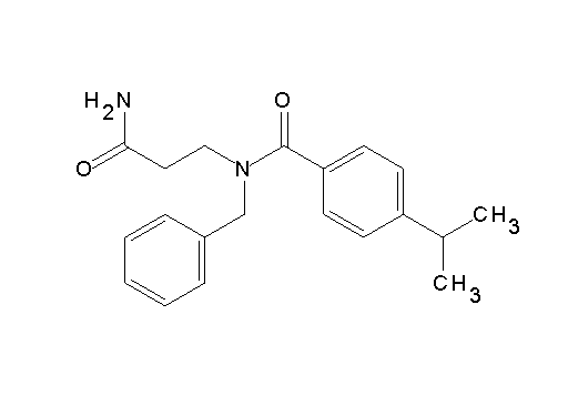 N-(3-amino-3-oxopropyl)-N-benzyl-4-isopropylbenzamide (non-preferred name)