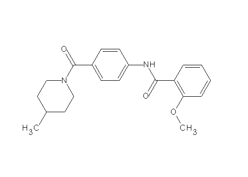 2-methoxy-N-{4-[(4-methyl-1-piperidinyl)carbonyl]phenyl}benzamide