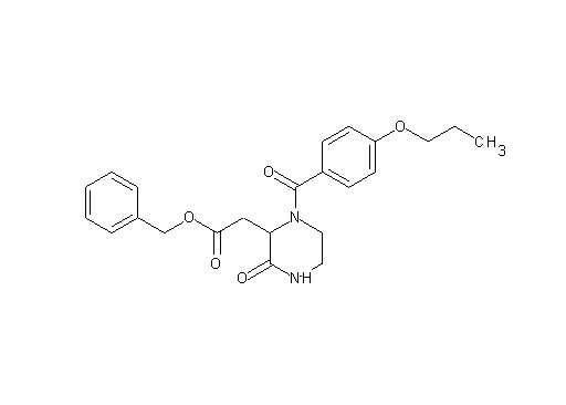 benzyl [3-oxo-1-(4-propoxybenzoyl)-2-piperazinyl]acetate